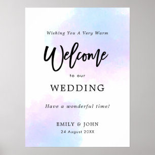 Welcome to our Wedding Pastel Watercolors Poster