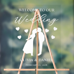 Welcome to Our Wedding Personalized Acrylic Sign