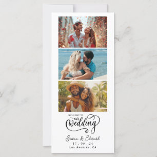 Welcome to Our Wedding Photo Collage Minimal Chic