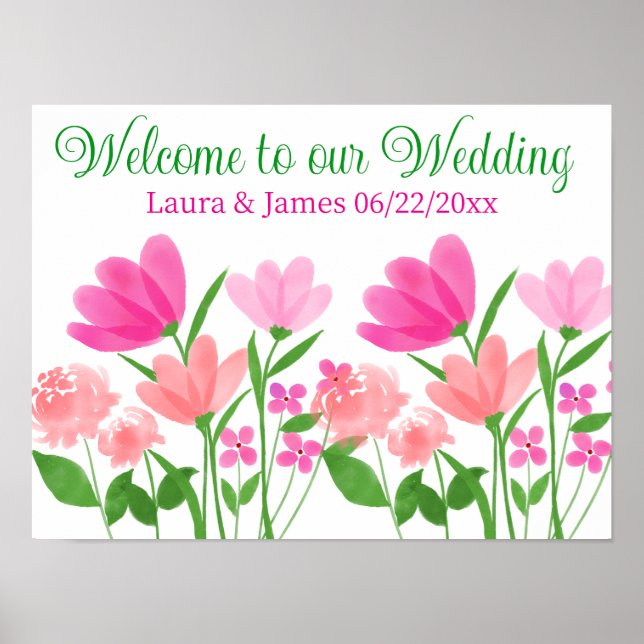 Welcome to our wedding poster (Front)