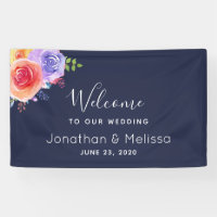 Welcome to our Wedding Pretty Floral Watercolor