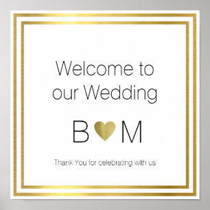 welcome to our wedding, reception love poster