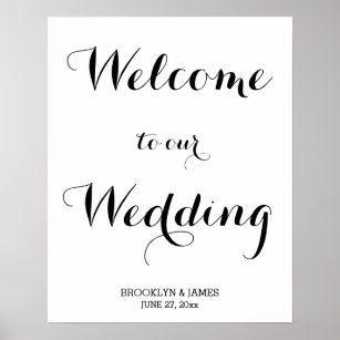 Welcome To Our Wedding Posters Photo Prints Zazzle Nz