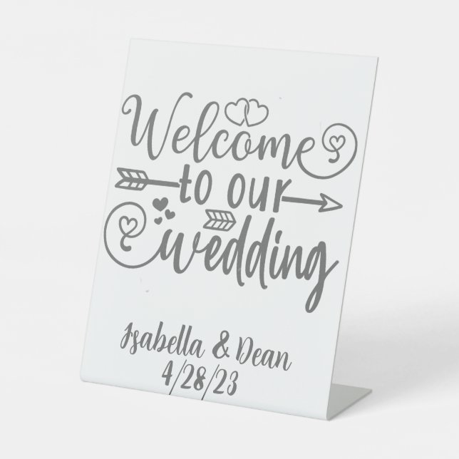 Welcome to Our Wedding Sign Custom (Front)