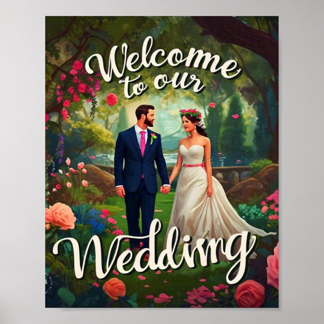  "Welcome to Our Wedding" Signs  (Front)