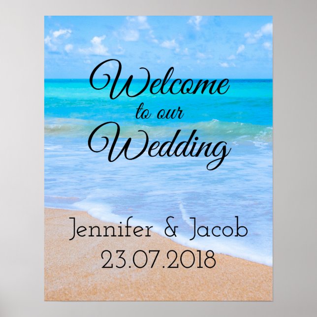 Welcome to our Wedding Tropical Destination Poster (Front)