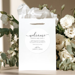 Welcome to our Wedding Welcome Bag Label Sticker
