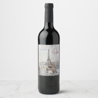 Welcome to Paris France Wine Label | Paris