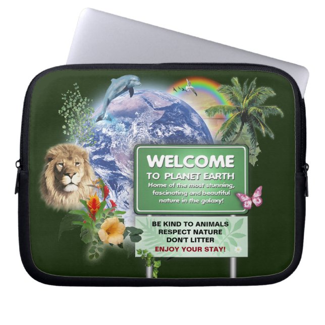 Welcome to Planet Earth  Laptop Sleeve (Front)