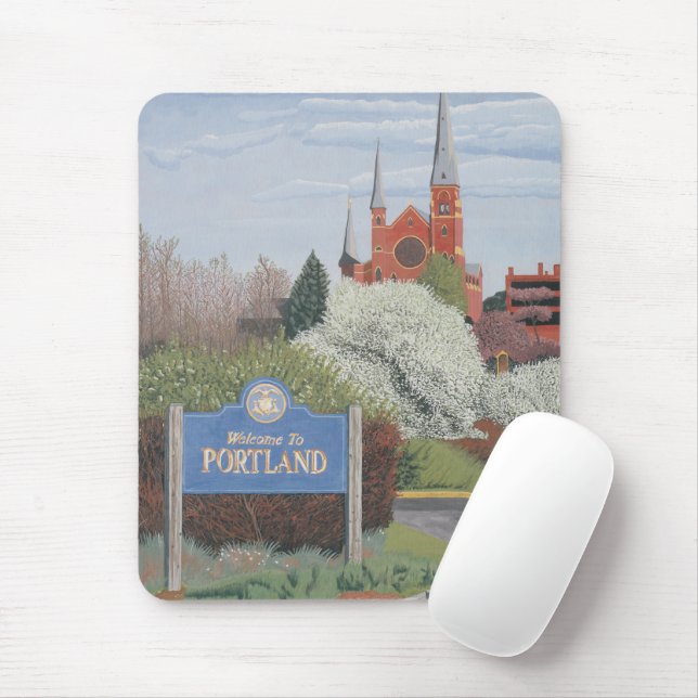 Welcome to Portland Maine Mouse Pad (With Mouse)