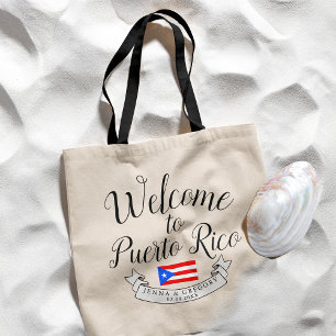 Welcome to Puerto Rico  Destination Wedding Favour Tote Bag