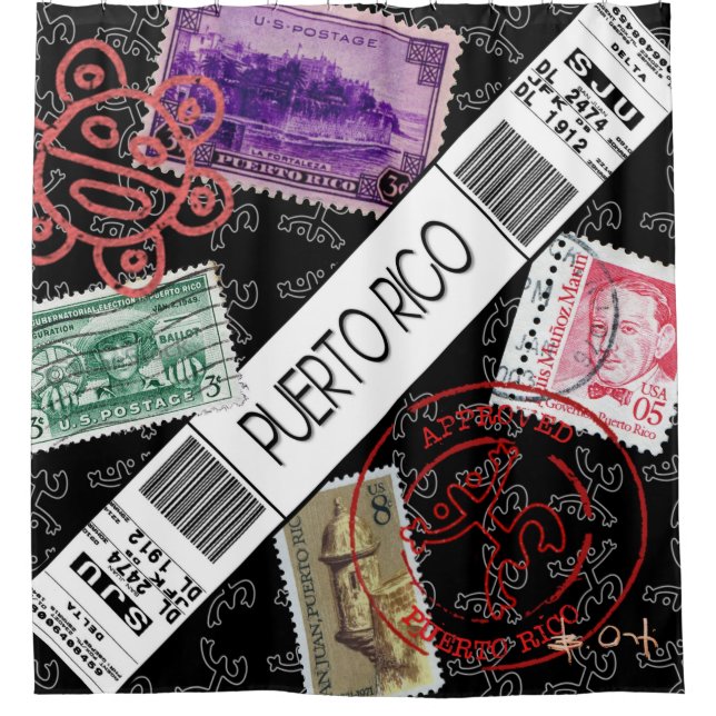 Welcome to Puerto Rico Shower Curtain (Front)