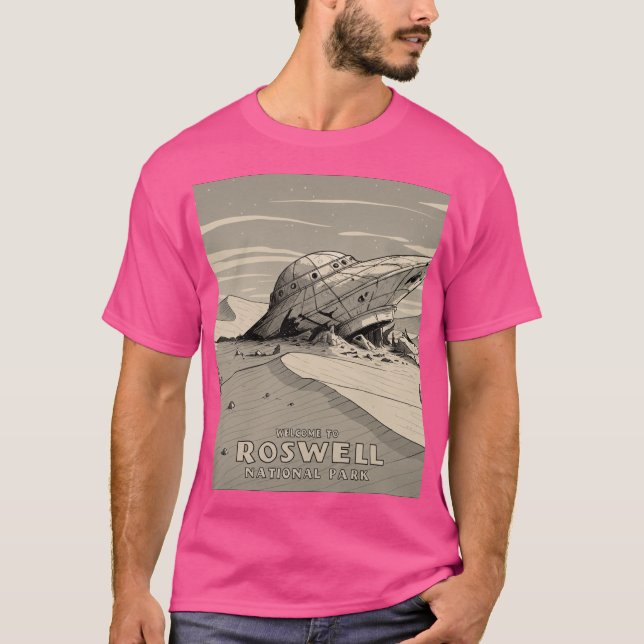 Welcome To Roswell National Park UFO T-Shirt (Front)