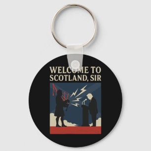Welcome To Scotland Sir – Trump Gpipe Speech Fail Key Ring