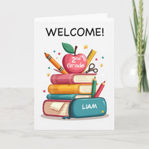 Welcome to Second Grade from Teacher Personalise Card