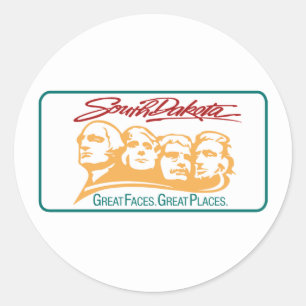 Welcome to South Dakota - USA Road Sign Classic Round Sticker