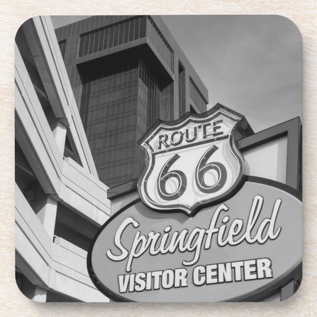 Welcome To Springfield Grayscale Coaster (Front)