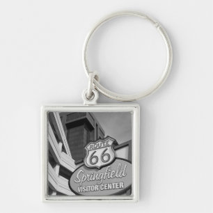 Welcome To Springfield Grayscale Key Ring