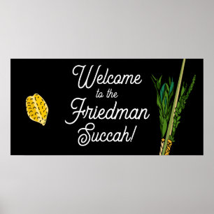 Welcome to Succah Personalised Lulav Poster 