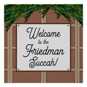 Welcome to Succah Personalised square poster