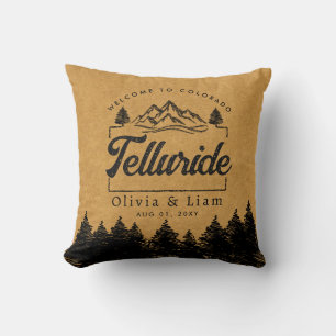 Welcome To Telluride Colorado Wedding Minimalist Cushion