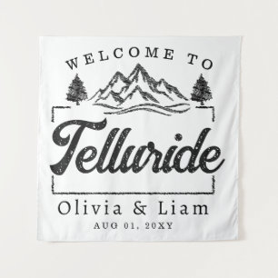 Welcome To Telluride Colorado Wedding Minimalist Tapestry