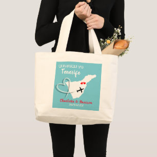 Welcome To  Tenerife Destination Wedding Large Tote Bag