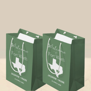 Welcome to Texas Fort Worth Custom Party Gift Medium Gift Bag