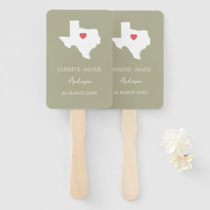 Welcome to Texas Wedding Party Custom Hand Fan