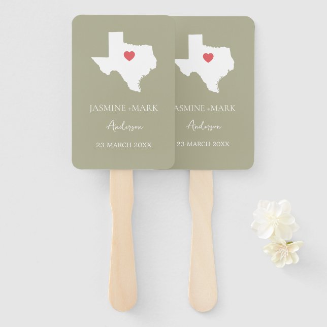 Welcome to Texas Wedding Party Custom  Hand Fan (Front and Back)
