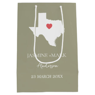 Welcome to Texas Wedding Party Custom  Medium Gift Bag