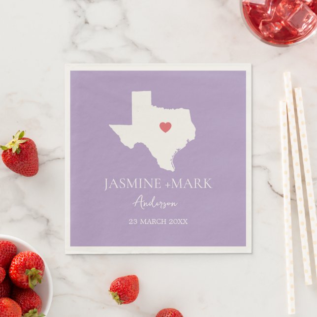 Welcome to Texas Wedding Party Custom  Napkin (Insitu)