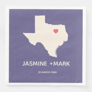 Welcome to Texas Wedding Party Custom Napkin