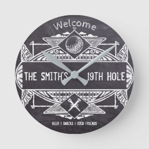 Welcome to the 19th Hole Round Clock