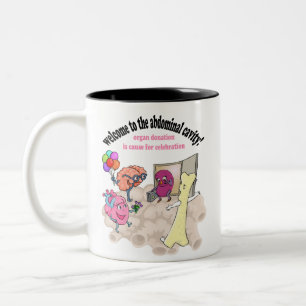 Welcome to the abdominal cavity! Two-Tone coffee mug
