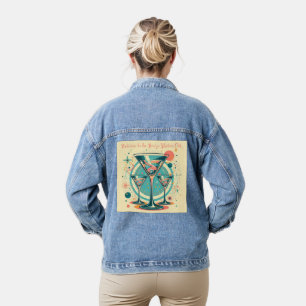 Welcome To The Atomic Martini Club Triple Play Denim Jacket
