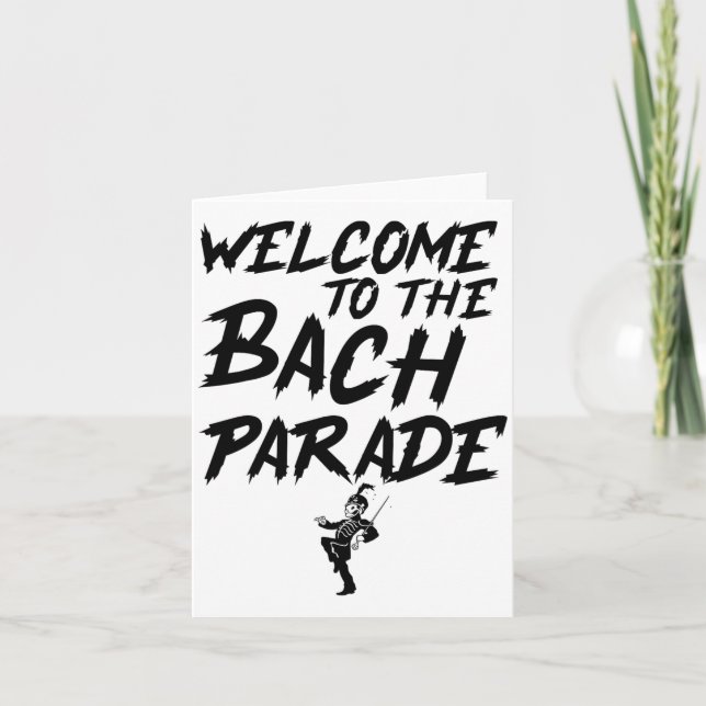 Welcome To The Bach Parade Bride Squad Gothic Bach Card (Front)