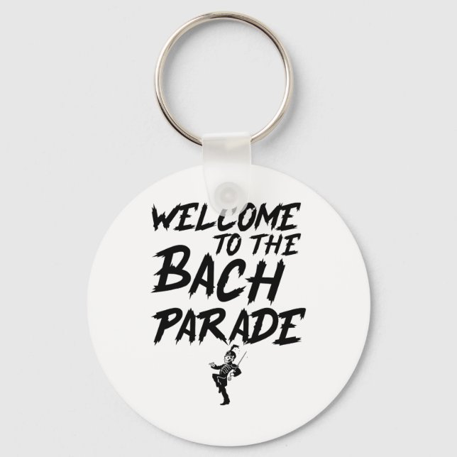 Welcome To The Bach Parade Bride Squad Gothic Bach Key Ring (Front)