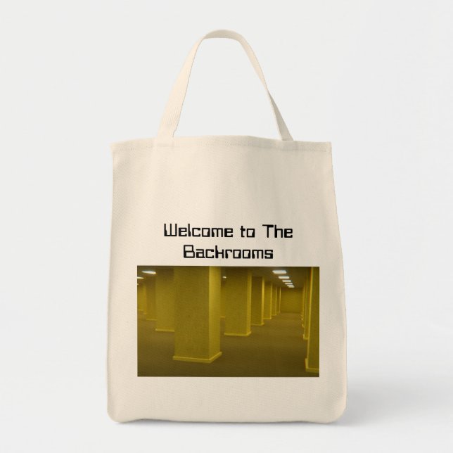 "Welcome To The Backrooms" Tote Bag (Front)