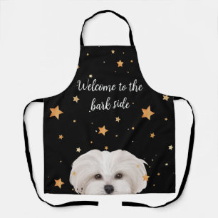 Welcome to the Bark Side Funny Dog Maltipoo hidden Apron