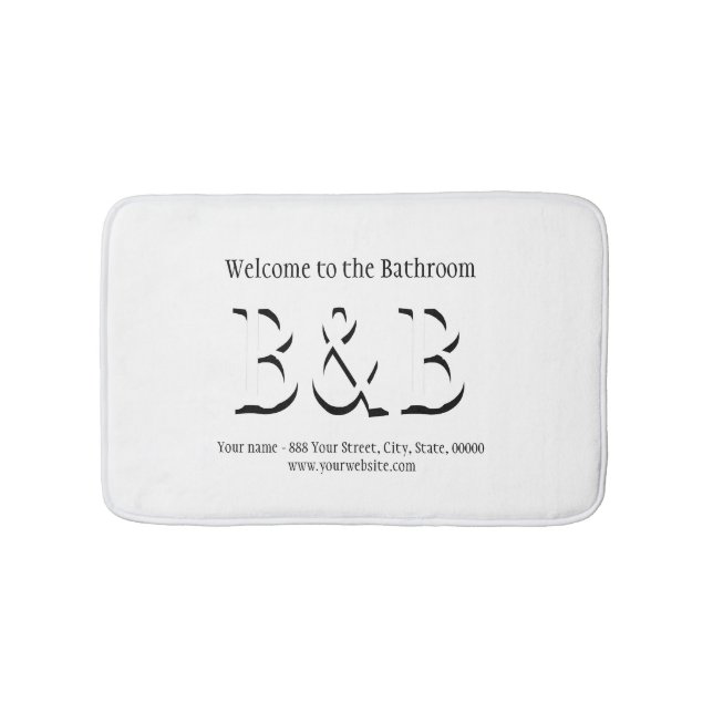 Welcome to the Bathroom Bed and Breakfast Bath Mat (Front)