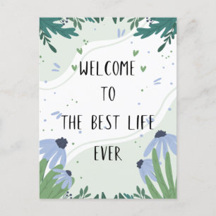 Welcome to the Best Life Ever Baptism Postcard