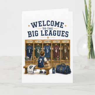 Welcome to the Big Leagues Catholic Birthday Card