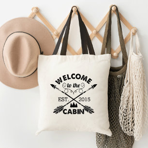 Welcome to the Cabin Rustic Arrows Tote Bag