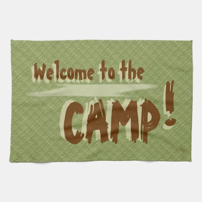 Welcome to the Camp Tea Towel (Horizontal)