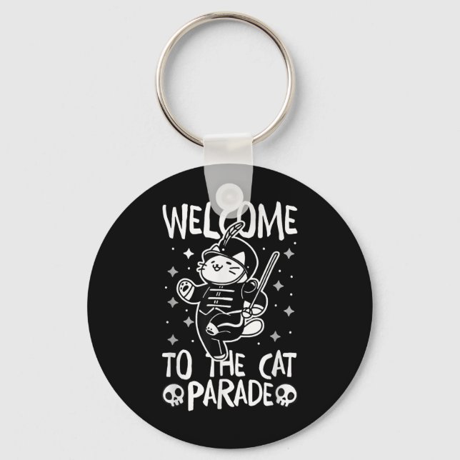 Welcome To The Cat Parade  Key Ring (Front)