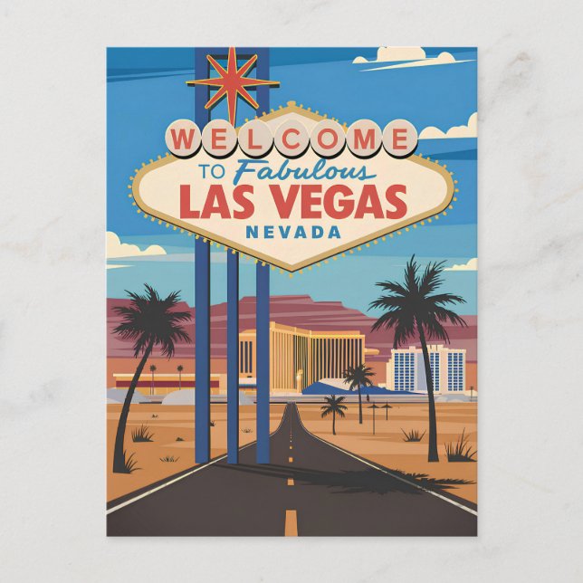 Welcome to the fabulous Las Vegas Nevada Postcard (Front)