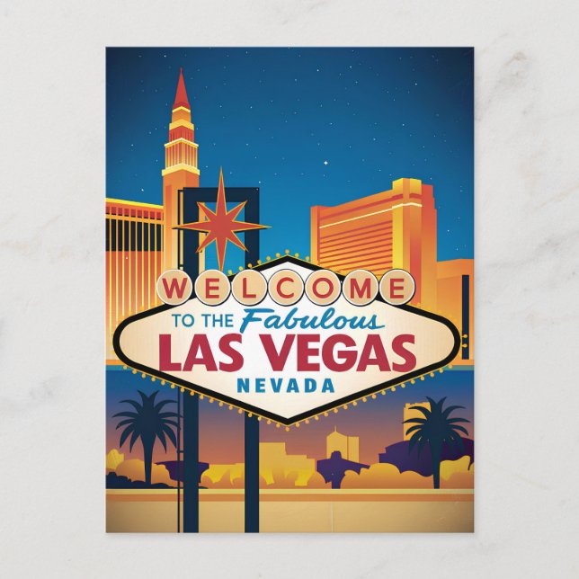 Welcome to the fabulous Las Vegas Nevada Postcard (Front)