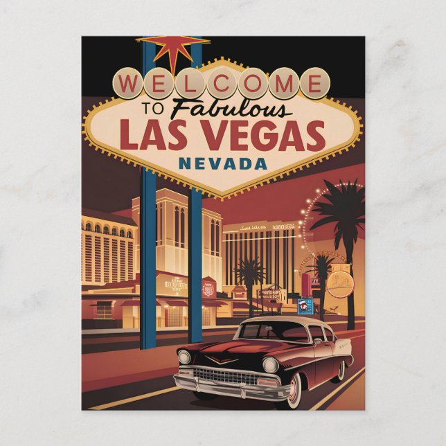 Welcome to the fabulous Las Vegas Nevada Postcard (Front)