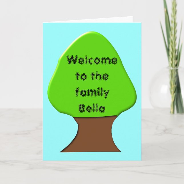Welcome to the family Customisable Greeting Card (Front)
